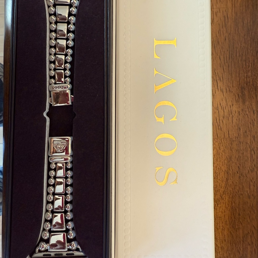 LAGOS Silver Beaded Apple Watch Band